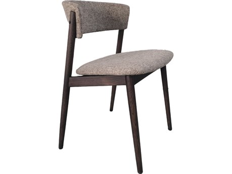 Unique Furniture Revere Chairs Solid Wood Beige Upholstered Armless Dining Chair Set of 2
