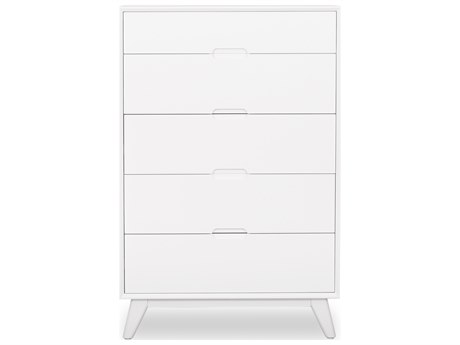 Unique Furniture Sedona 5-Drawers White Rubberwood Accent Chest
