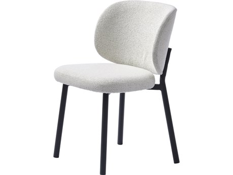 Unique Furniture Swan White Upholstered Armless Dining Chair Set of 2