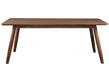 Unique Furniture Tahoe Rectangular Wood Walnut Dining Table