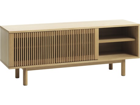 Unique Furniture Tiber 75" Oak Wood Natural Media Console