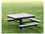 Frog Furnishings T Steel 4 ft. 67'' Wide Square Picnic Table  JHPB4BFSPIC