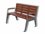Frog Furnishings Plaza Stainless Steel 6 ft. Backless Bench  JHPB6PLZBAC