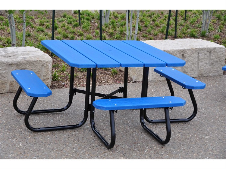Frog Furnishings Square ADA Steel 4 ft. 48'' Square Picnic Table