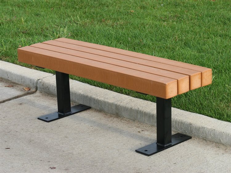 Frog Furnishings Trailside Steel 4 ft. Outdoor Bench