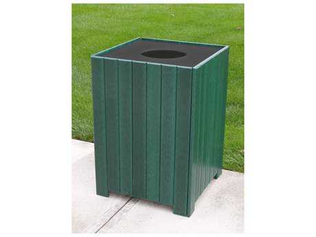Frog Furnishings Recycled Plastic Standard Square 55 Gallon Receptacles