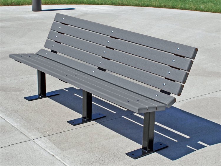 Frog Furnishings Contour Steel 6 ft. Outdoor Patio Bench