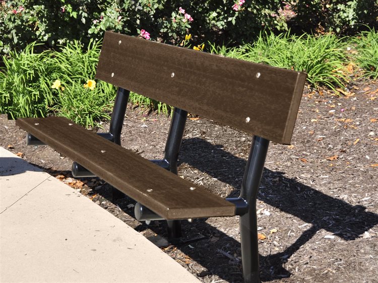 Frog Furnishings Madison Steel 6 ft. In-ground Bench