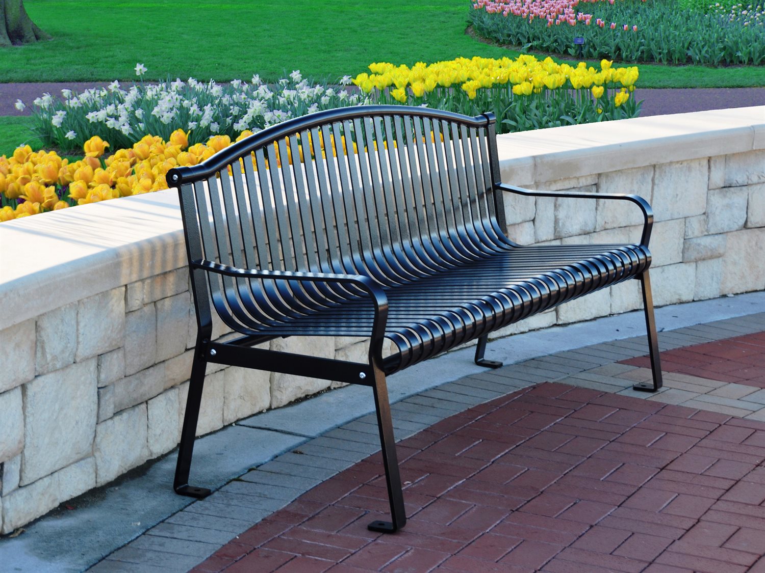 Frog Furnishings Rockford Steel 6 ft. Bench | PB6ROCK