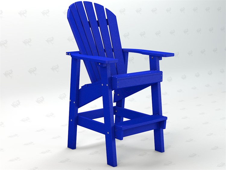 Frog Furnishings Adirondack Recycled Plastic Clearwater Counter Chair
