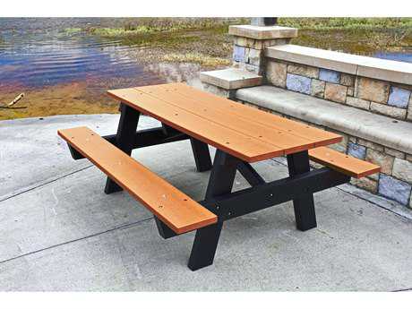 Frog Furnishings A Frame Recycled Plastic Rectangular Outdoor Picnic Table