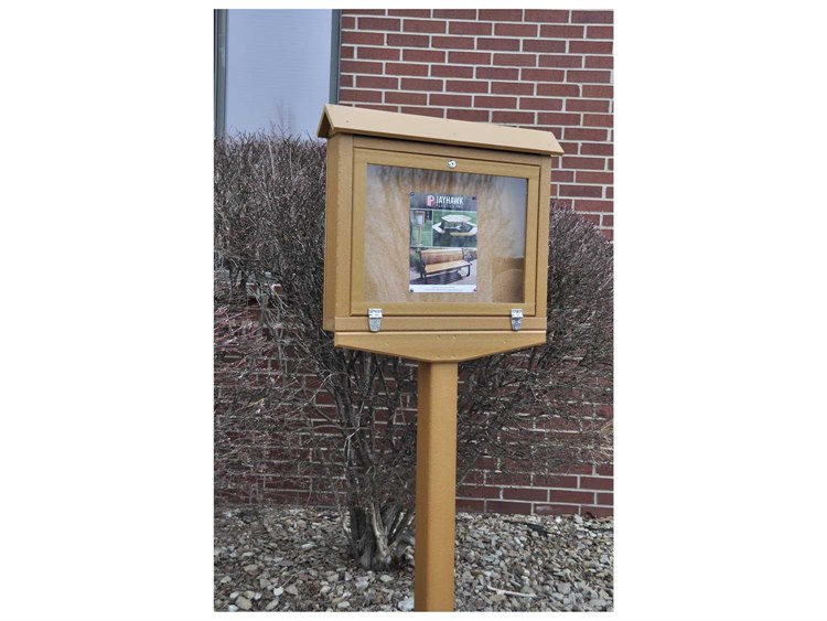 Frog Furnishings Message Center Recycled Plastic Small Hinged Premium One Side No Post