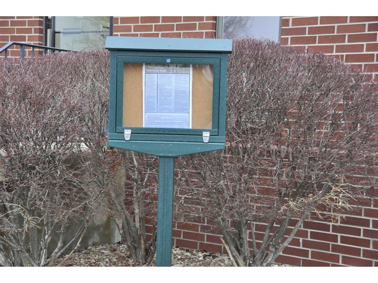 Frog Furnishings Message Center Recycled Plastic Small Hinged Premium One Side One Post