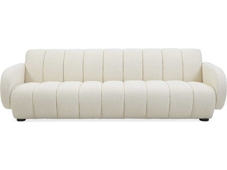 Jonathan Adler Brigitte Olympus Oatmeal Boucle Black White Upholstered Sofa
