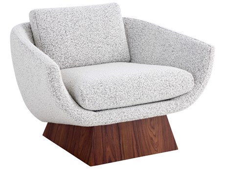 Jonathan Adler Rosewood Beaumont Gray Fabric Accent Chair