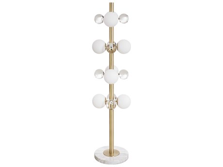 Jonathan Adler Globo Brushed Brass Floor Lamp