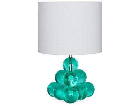 Jonathan Adler Globo Green Polished Nickel Table Lamp