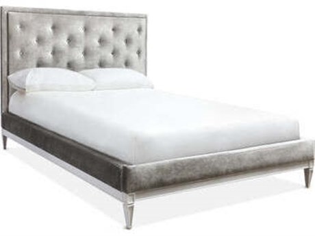 Jonathan Adler Lampert Gray Upholstered Queen Platform Bed