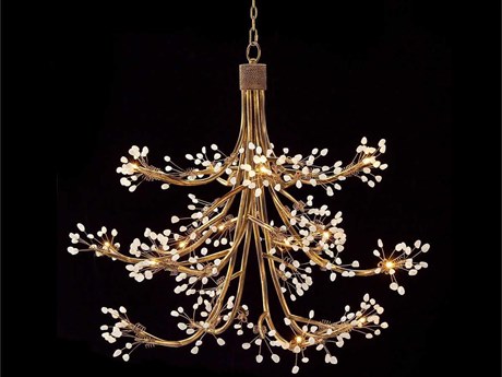John Richard 16-Light Gold Crystal Tiered Chandelier