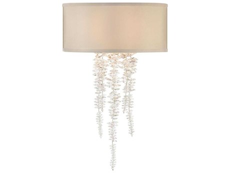 John Richard Cascading Crystal Waterfall 4-Light Silver Wall Sconce