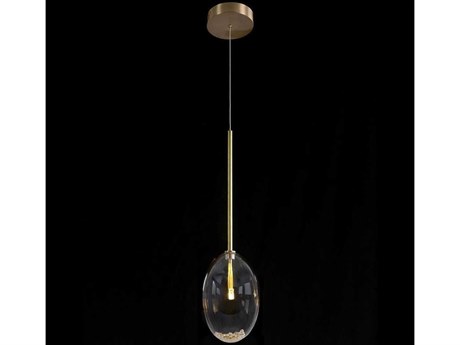 John Richard Echo 1-Light Antique Brass Glass LED Globe Mini Pendant