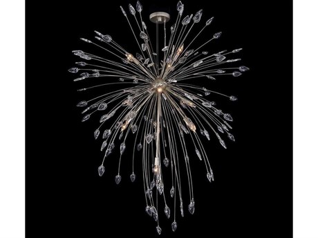 John Richard Reveille 10-Light Silver Nickel Crystal Sputnik Pendant