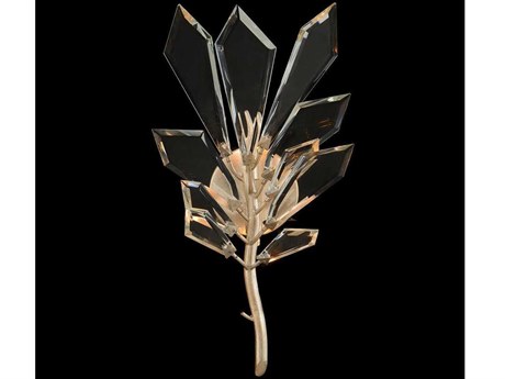 John Richard Kotta Antique Silver Leaf Crystal Wall Sconce