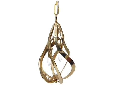 John Richard Ribbons of Brass Geometric Mini Pendant