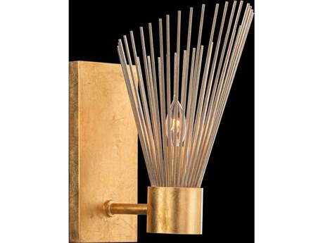 John Richard Bonheur 1-Light Gold Leaf Wall Sconce