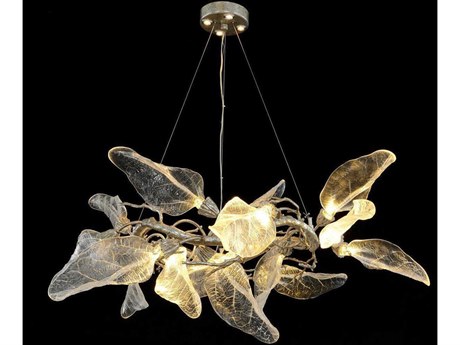 John Richard Avalon 20-Light Antique Silver Leaf Chandelier