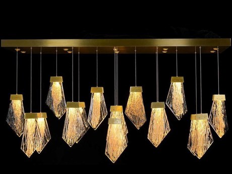 John Richard Lux 27-Light Brass Linear Island Pendant