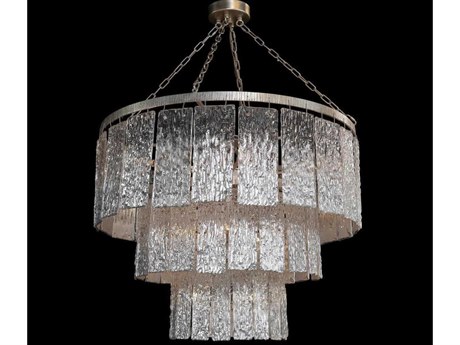 John Richard Twilight 16-Light Silver Leaf Tiered Chandelier