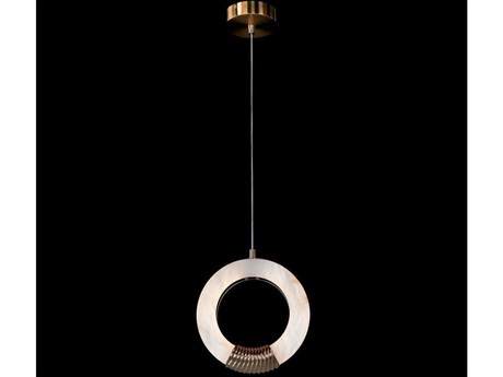 John Richard Bangela Antique Brass Round Mini Pendant