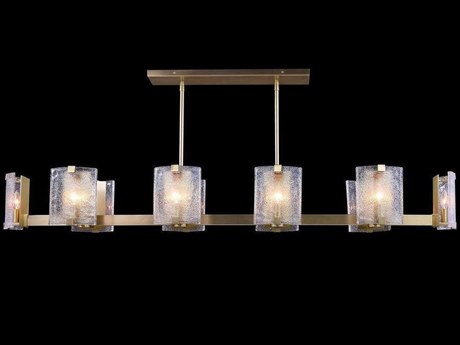 John Richard Claritas 10-Light Brass Linear Island Pendant