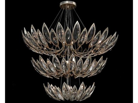 John Richard Petaline 27-Light Champagne Silver Tiered Chandelier