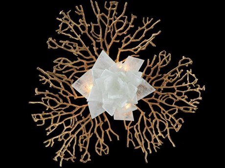 John Richard Stone Flora Brass Wall Sconce