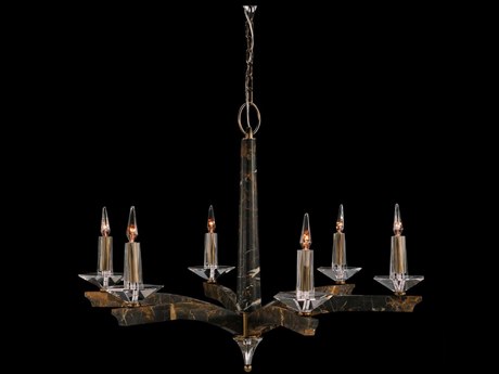 John Richard Inverness 6-Light Antique Brass Candelabra Chandelier