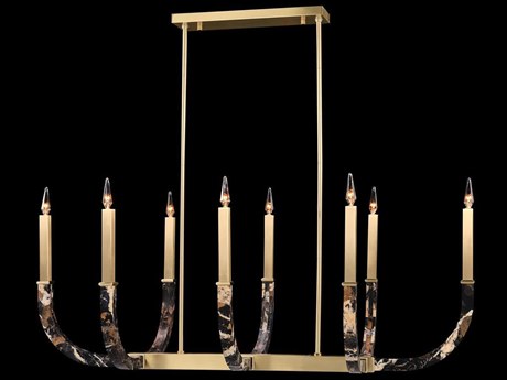 John Richard Hampton 8-Light Honey Brass Island Pendant