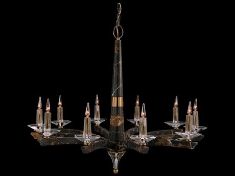 John Richard Inverness 12-Light Antique Brass Chandelier