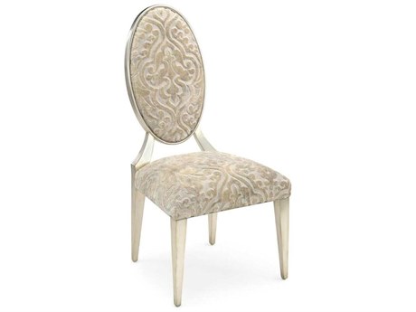 John Richard Ariane Silver Upholstered Side Dining Chair