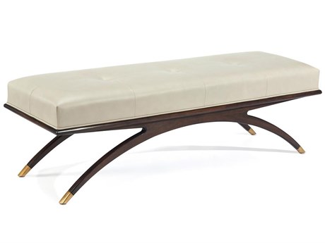 John Richard Gray Jupiter Brown Leather Accent Bench