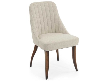 John Richard Godstone Beech Wood Brown Upholstered Side Dining Chair