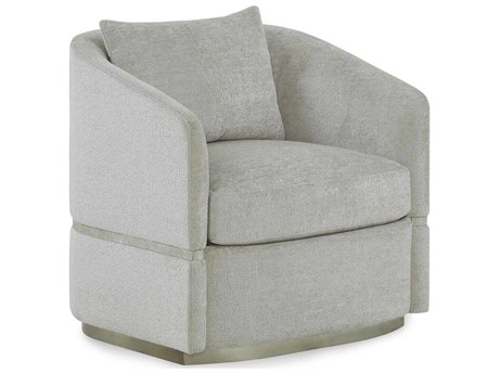 John Richard Chelsea Swivel Gray Fabric Accent Chair