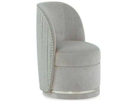 John Richard Berlin Acacia Wood Gray Upholstered Armless Dining Chair