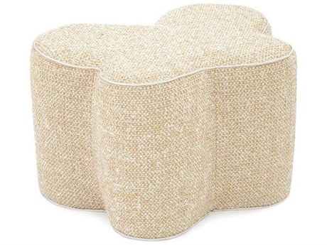 John Richard Mariposa Beige Upholstered Ottoman