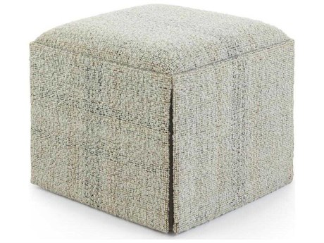 John Richard Chelsea Riggs Mineral Beige Upholstered Ottoman