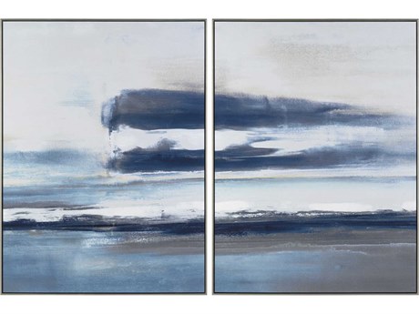 John Richard Carol Benson-Cobb's Horizon's Break Diptych Canvas Wall Art Set of 2
