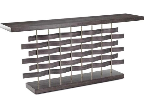John Richard Mark McDowell Tisse Rectangular Wood Dark Gray Console Table