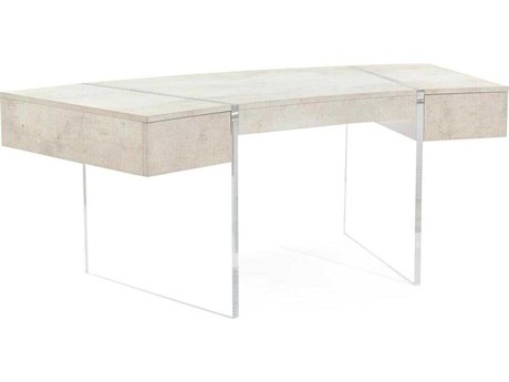 John Richard Loftus Tiza Gesso White Beech Wood Writing Desk