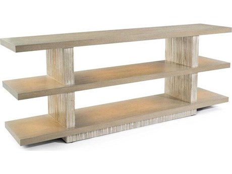 John Richard Framework Rectangular Gray Driftwood Console Table